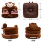 Baby Support Seat, Cute Baby Sofa Chair For Sitting Up, Comfy Plush Infant Seats (Monkey,W17.5 X H17.5)