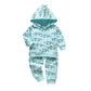Toddler Infant Baby Boy Clothes Crocodile Long Sleeve Hoodie Tops Sweatsuit Pants Outfit Set (4-5T)