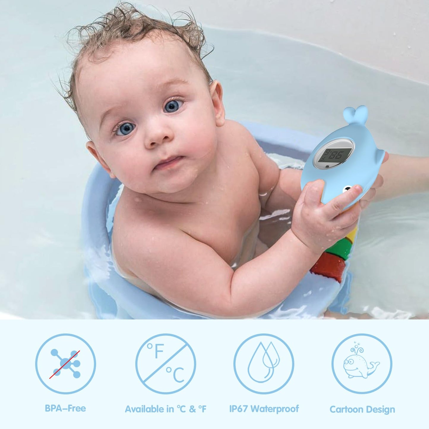 Baby Bath Bathtub Thermometer For Infant - Safety Bath Tub Water Temperature Digital Thermometer - Floating Bathing Toy Gift For
