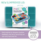 Melii Snackle Box - 12-Compartment Divided Snack Container, Bpa-Free Food Storage, Removable Dividers, Perfect For Kids Snacks,