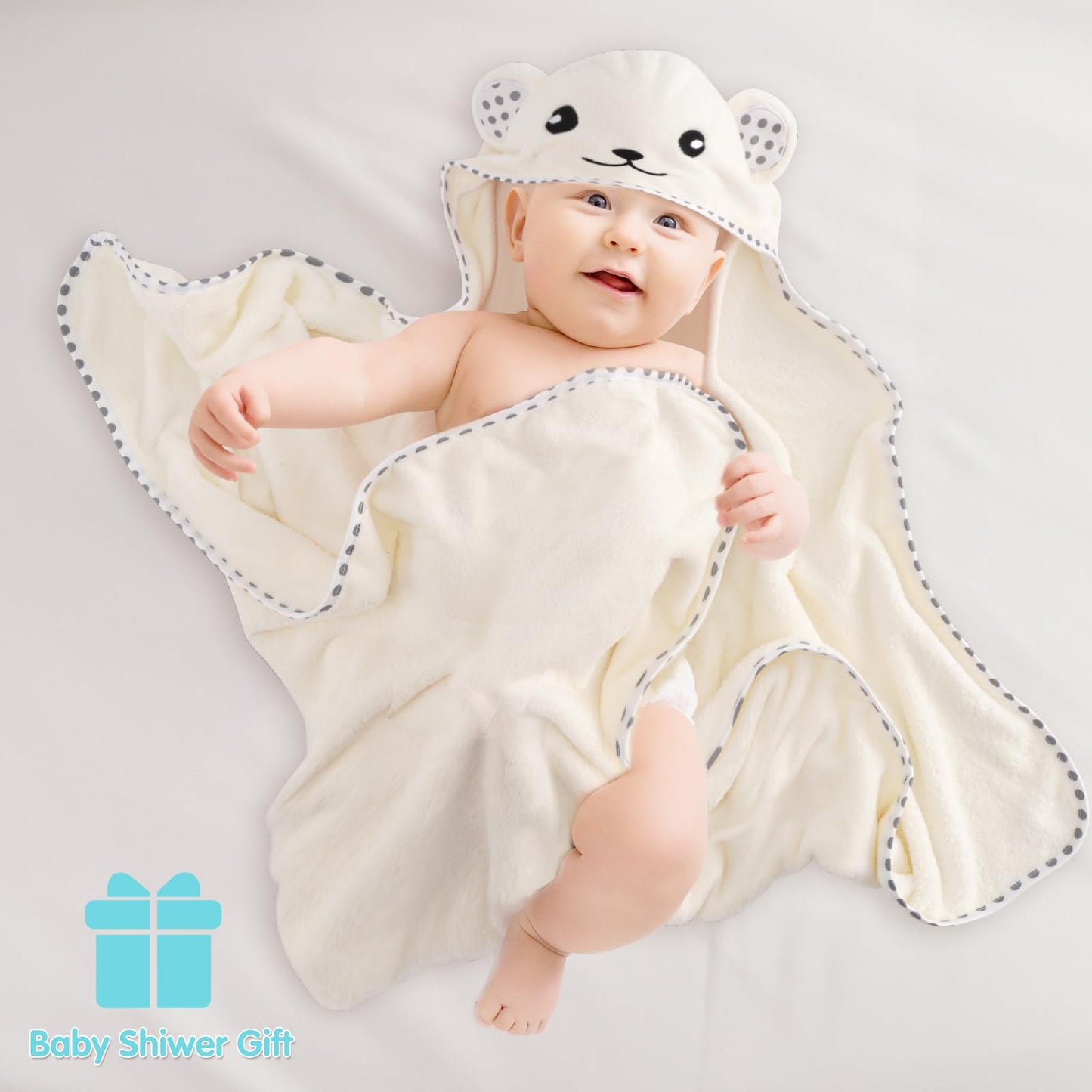 Urseory Baby Hooded Towel, 2 Pack Cotton Baby Towel Set, 31 X 31 Inch Super Soft Baby Bath Towel For Infants, Toddlers And Newbo