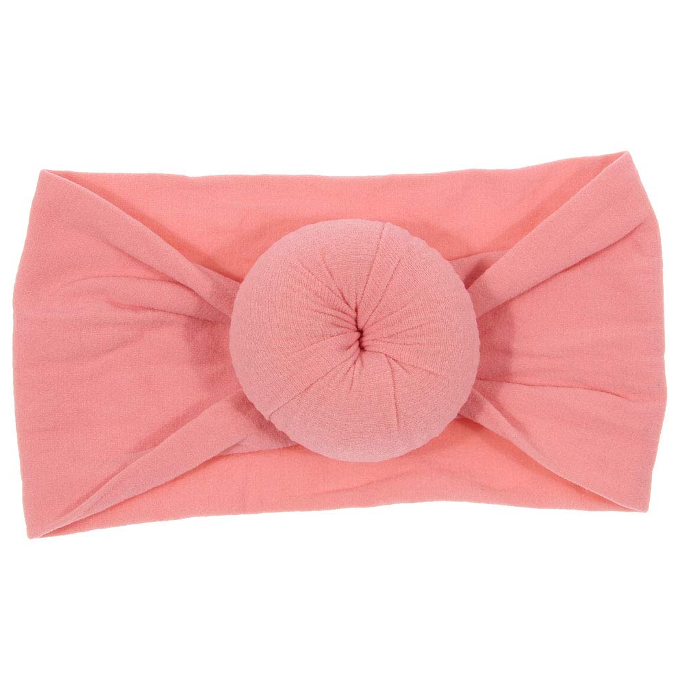 Nishine 6 Pack Cute Toddler Baby Girls Elastic Soft Nylon Headwraps Infant Knot Bow Headband Turban (Set 1)