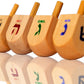 The Dreidel Company Wood Dreidels Hanukkah Draydel With English Transliteration & Instruction Cards (1000-Pack)