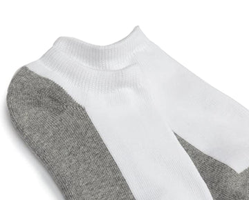 Jefferies Socks, Llc Unisex-Baby Newborn 6 Pack Seamless Sport Half Cushion Low Cut Socks, White/Grey, 1-3 Months