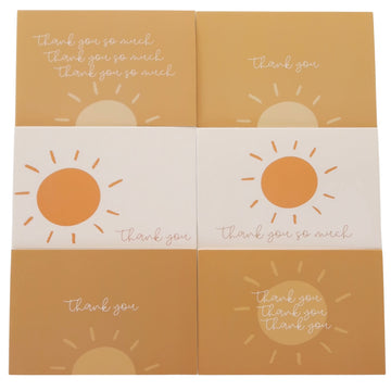 Boho Thank You Cards With Envelopes 30 Pack | First Trip Around The Sun Birthday Boxed Blank Note Cards - You Are My Sunshine Th