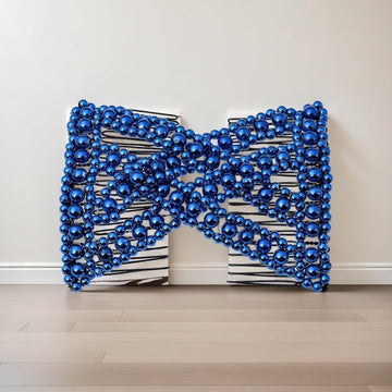 Lovef 6 Colors Easy Stretch Hair Comb Magic Hand-Beaded Hair Styling Combs Clips For Lady (Blue)