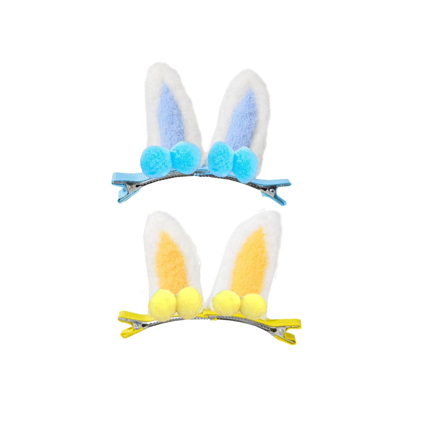 Easter Bunny Hair Clips Bunny Ears Easter Headbands Baby Girls Flower Crown Spring Bunny Hair Accessories(F80-C)