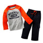 Crazy Gotend Mommy'S Mvp Boys Long Sleeve Clothing Set Baby T-Shirt+Pants Outfits, 4-5Y Orange