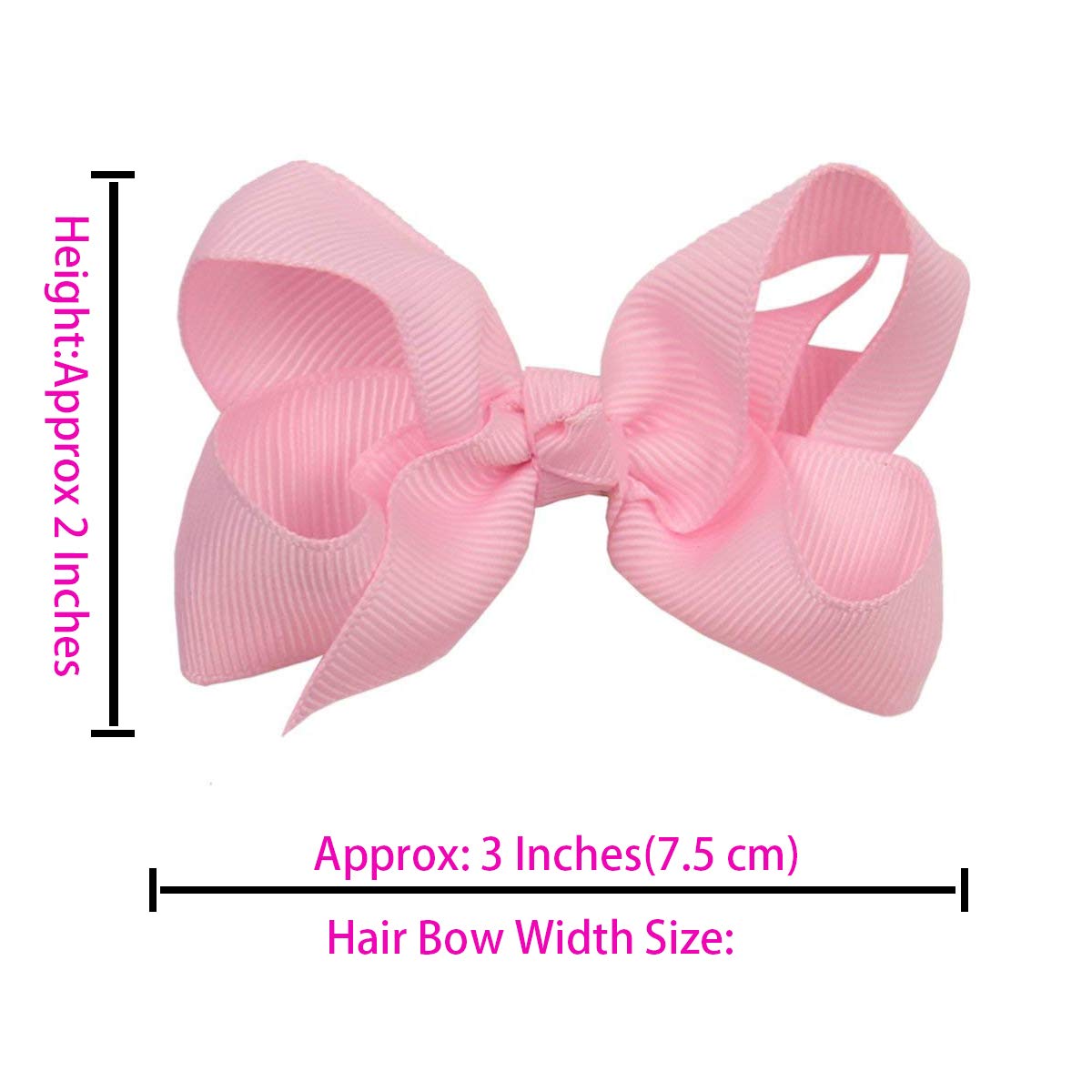 Joyoyo 40Pcs 3' Hair Bows Alligator Clips Grosgrain Ribbon Big Bows Clips For Girls Toddlers Kids Children 20 Colors In Pairs
