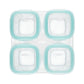Oxo Tot Glass Baby Blocks Food Storage Containers, Teal, 4 Oz