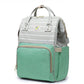 House Of Quirk Baby Diaper Bag Maternity Backpack (Green Stripe)