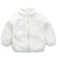 Wallarenear Baby Girls Boys Winter Fleece Coat Toddler Kids Faux Fur Jacket Warm Hooded Outwear Cardigan With Ears Fall Winter O
