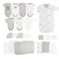 The Peanutshell Newborn Layette Set In Unisex Grey - 23 Piece Newborn Clothes & Accessories Set - Fits Newborns To 3 Months