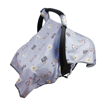 Icopuca Car Seat Covers For Babies, Kick-Proof Carseat Cover Girls/Boy, Carseat Canopy Of Light Weight Muslin, Breathable, Fit S