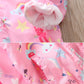 Little Hand Toddler Girls Unicorn Spring Fall Outerwear Windbreaker Rainbow Pink Jackets Coat 7-8 Years