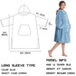 Hiturbo Kids Towel Changing Robe: Soft Plush Wearable Blanket - Warm Coral Fleece Hoodie - Swim Surf Poncho For 5-12 Years (Blue
