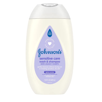 Johnson'S Sensitive Care Baby Body Wash & Shampoo, Daily Moisturizing 2-In-1 Baby Wash & Shampoo To Gently Cleanse Dry, Sensitiv