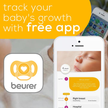 Beurer By90 Baby Scale, Pet Scale, Digital, With Measuring Tape, Tracking Weight With App | For: Infant, Newborn, Toddler /Puppy