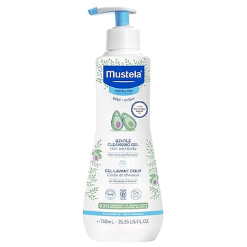 Mustela Baby Gentle Cleansing Gel - Baby Hair & Body Wash - With Natural Avocado Fortified With Vitamin B5 - Biodegradable Formu