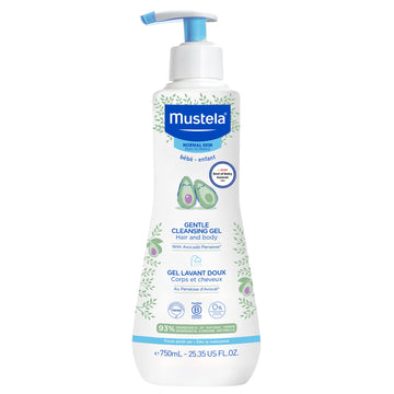 Mustela Baby Gentle Cleansing Gel - Baby Hair & Body Wash - With Natural Avocado Fortified With Vitamin B5 - Biodegradable Formu