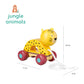Orange Tree Toys: Pull Along: Leopard - Wooden Toy, Colorful Wheeled Character, Push-Pull, Encourage First Steps, FSC Certified,