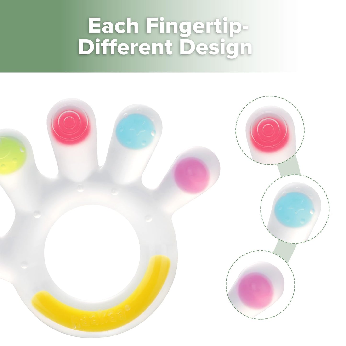 Haakaa Palm Teether - Soft Silicone Baby Soothing Teether Pacifier - Frozen Teething Toy for 3M+ Babies - BPA Free (1 Pack)