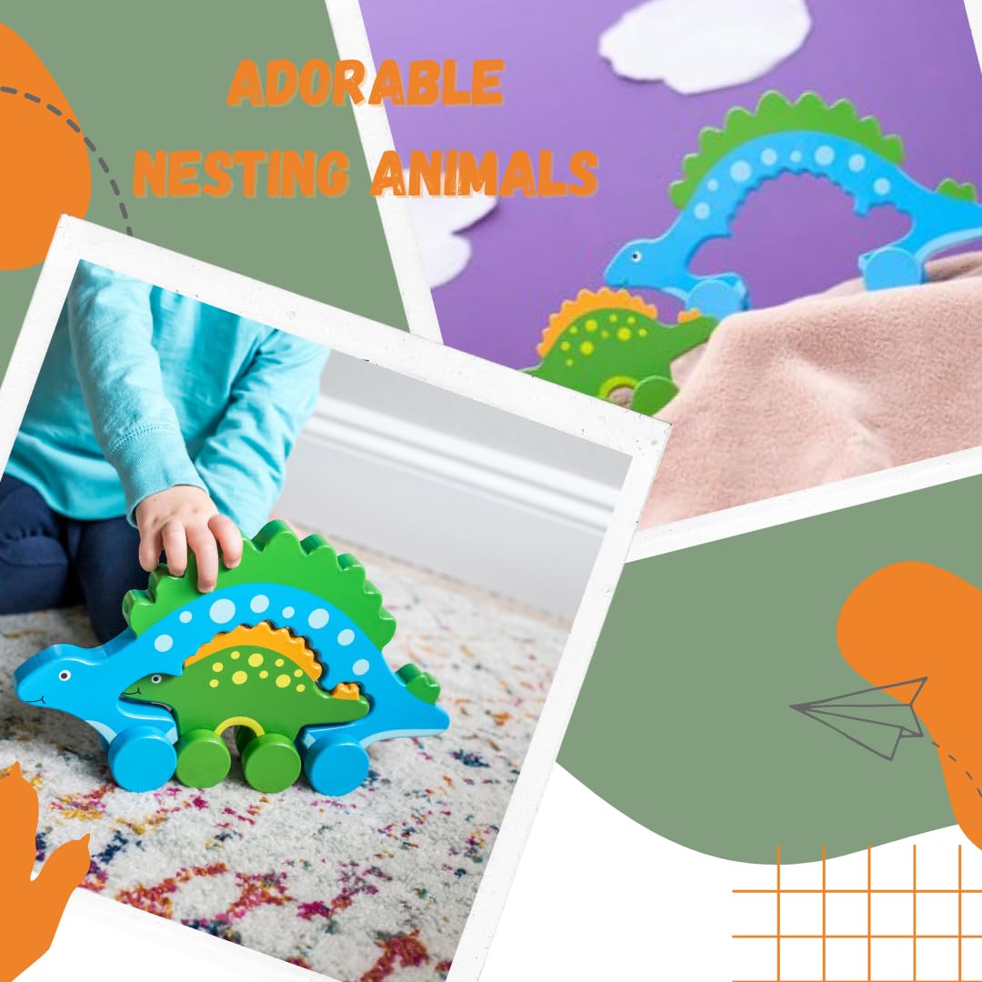 Jack Rabbit Creations Stegosaurus Mommy & Baby Push, Toy
