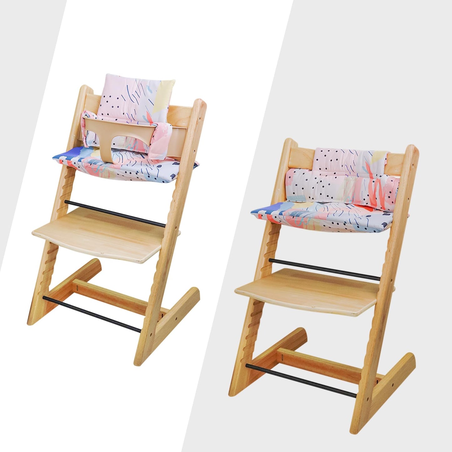 Llhqamt High Chair Cushion, Soft And Comfortable For Tripp Trapp High Chair Cushion, For Tripp Trapp Cushion Set Makes It Safer