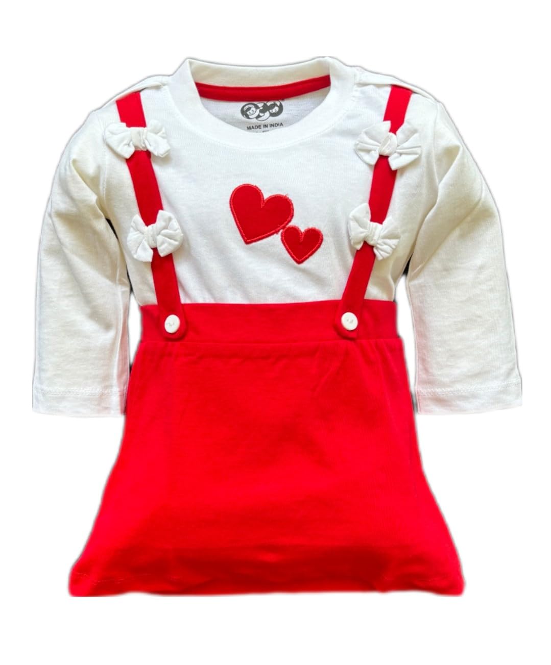 Love Wraps Baby Girls Cotton Stylish Toddler Printed Skirt And Top Set | Pure Elegance For Little Fashionistas | 612 Months Whi
