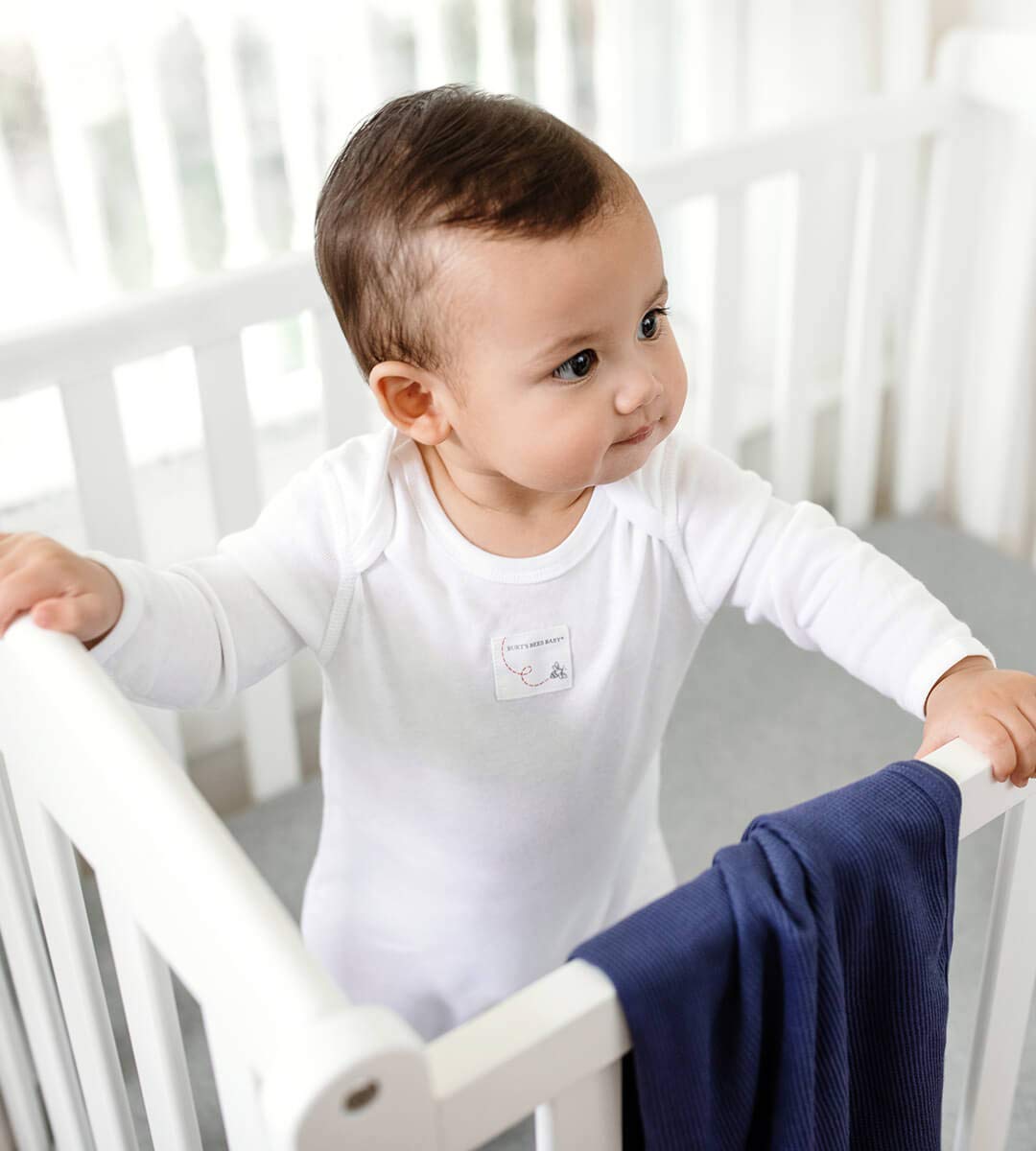 Burt'S Bees Baby 'Baby-Boys' Matelasse Organic Kimono One Piece Jumpsuit And Toddler Footie, Heather Grey/White 2-Pk, 3-6 Months