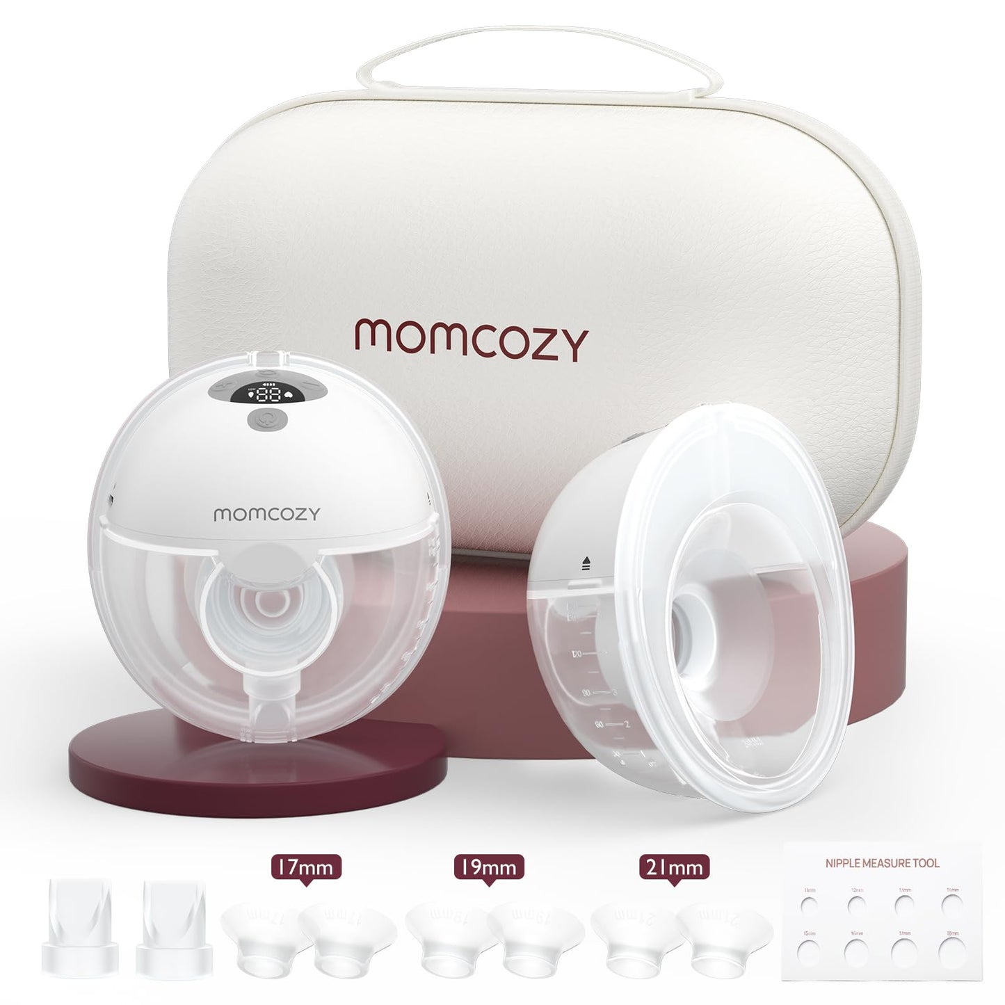 Momcozy M5 Hands-Free Wearable Breast Pump, Double-Sealed Flange For Baby-Like Comfort, 3 Modes & 9 Suction Levels, Portable Ele