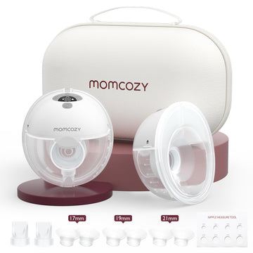 Momcozy M5 Hands-Free Wearable Breast Pump, Double-Sealed Flange For Baby-Like Comfort, 3 Modes & 9 Suction Levels, Portable Ele