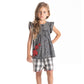 Cherry Crumble Grey Applique 100% Cotton Sleeveless Round Neck Casual Wear Regular Fit Applique Summer Top for Girls