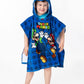 Super Mario Kids Towel Poncho | Boys Game Characters Mario Brothers Bath Towel | Luigi & Mario Star Blue Changing Robe