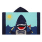 Bangsaur Kids Hooded Beach Bath Towels, 100% Cotton 50'X30' Wrap Towel, Toddlers Boys 3-12 Years Coverup Towel Shark With Knif