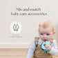 Dodo Babies Teething Toy & Pacifier Clip Set - Silicone Teether Four Pack Plus Two Universal Holder Paci Leashes And Binky Case