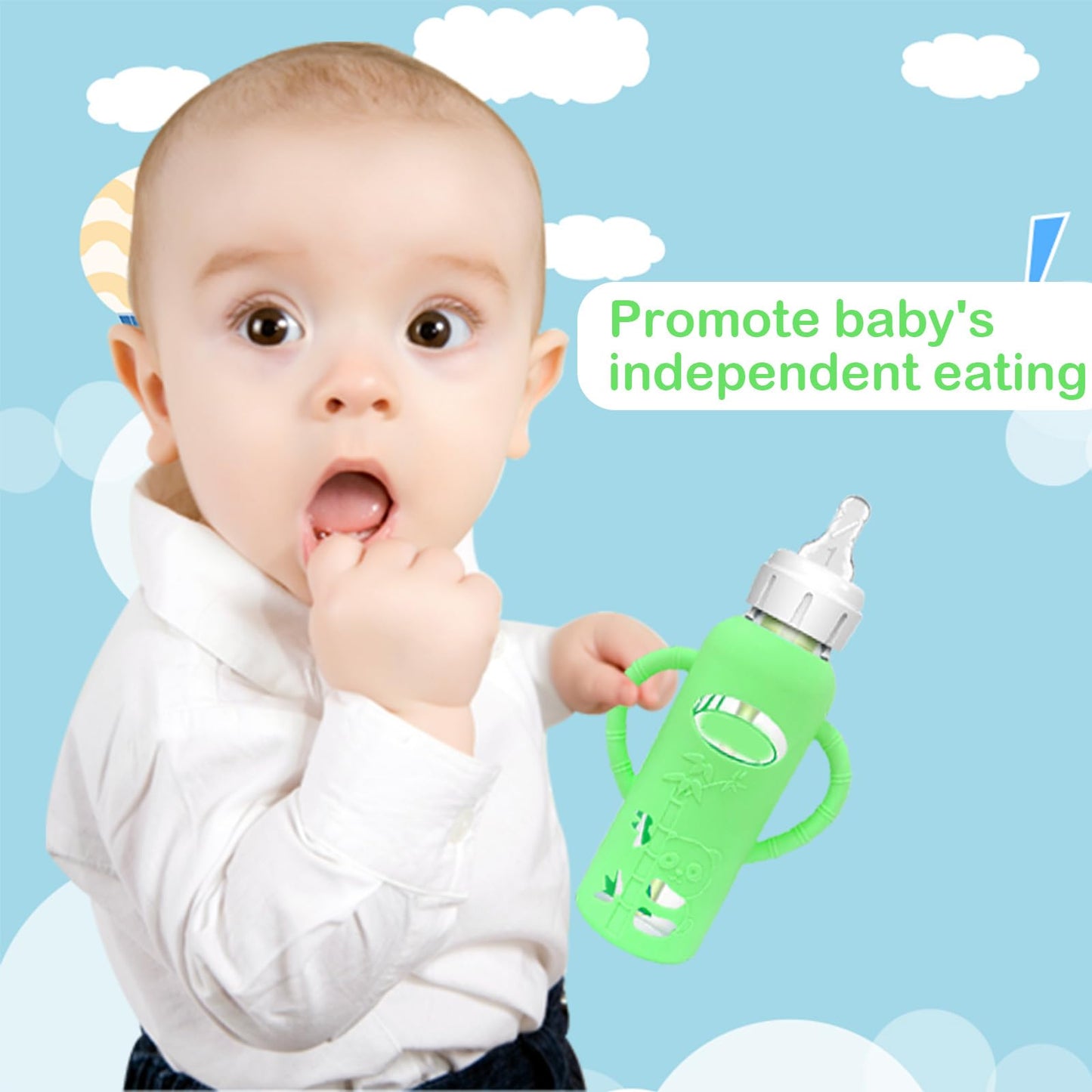 4 Pack Baby Bottle Handles Compatible With Dr Brown'S Glass Bottles
