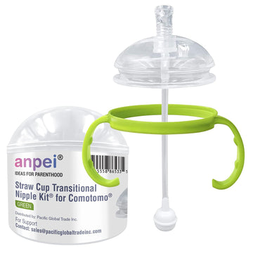 Straw Sippy Cup Transitional Nipple Kit For Comotomo Baby Bottles, 5 Oz And 8 Oz