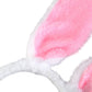 Binaryabc Bunny Rabbit Costume Set,Ears Headband Bow Ties Tail Set,Halloween Costume Assesories(White& Pink)