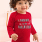 Besserbay Valentine'S Day Infant Love Day Long Sleeve Bodysuit Mommy Is My Valentine Red Onesie 0-3 Months