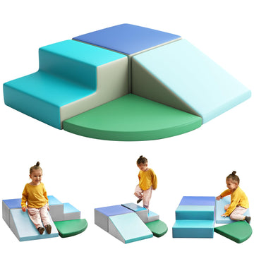Cmfydaily Climb Foam Block, Climber For Toddlers Age 1-3, 4-Piece Toddler Foam Climbing Set, Crawl Soft Toys And Foam Play For C