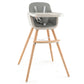 GLACER High Chair, 3-in-1 Convertible Wooden High Chairs for Babies and Toddlers w/Removable Tray, Booster Seat, 5-Point Safety 