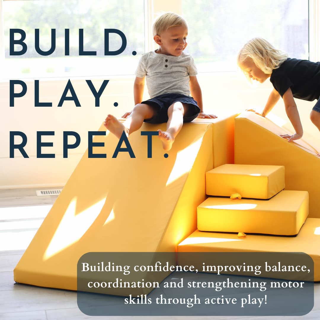Foamnasium Wedge, Indoor Foam Playset, Soft Toddler And Active Kids Play Foam Wedge For Crawling, Climbing, Sliding And Jumping,
