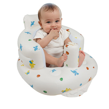EKEPE Inflatable Baby Chair with Built in Pump for Babies 3 Months & Up, Baby Floor Seats for Sitting Up, Blow Up Baby Seats for