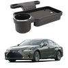 Oshotto (FT04) Foldable Car Auto Headrest Rear Back Seat Table Drink Food Cup Tray Holder Compatible with Lexus ES  Black