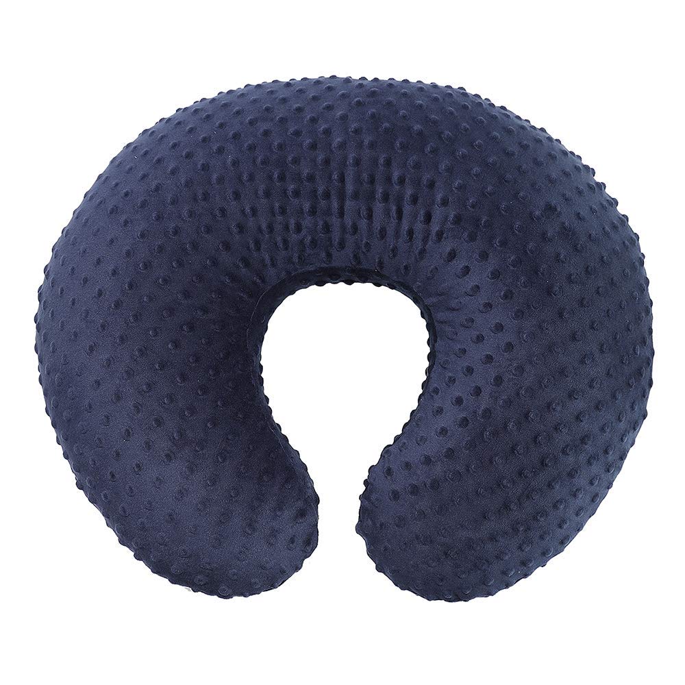 Ievolve Nursing Pillow Cover Breast Feeding Pillow Support Positioner Lounger Cover For Baby Boy Girl(Navyblue&Silver Grey 2Pack