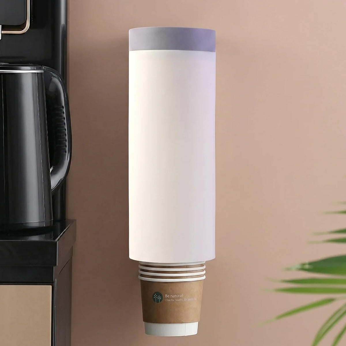 Oblivion Wall Mounted Disposable Cup Dispenser for Water and Coffee Cups, Dustproof Cup Holder with One by One Dispensing, Space