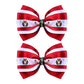2PCS Christmas Hair Bows for Girls 4 Inches Elk Grosgrain Ribbon Hair Accessories Small Plaid Xmas Boutique Hair Clips Elk Chris