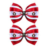 2PCS Christmas Hair Bows for Girls 4 Inches Elk Grosgrain Ribbon Hair Accessories Small Plaid Xmas Boutique Hair Clips Elk Chris