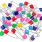 Kinteshun Baby Safety Pins,Kid Secure Clips Diaper Bib Nappy Pin with Safe Lock(50pcs,1.6 inches,7 Assorted Candy Colors)